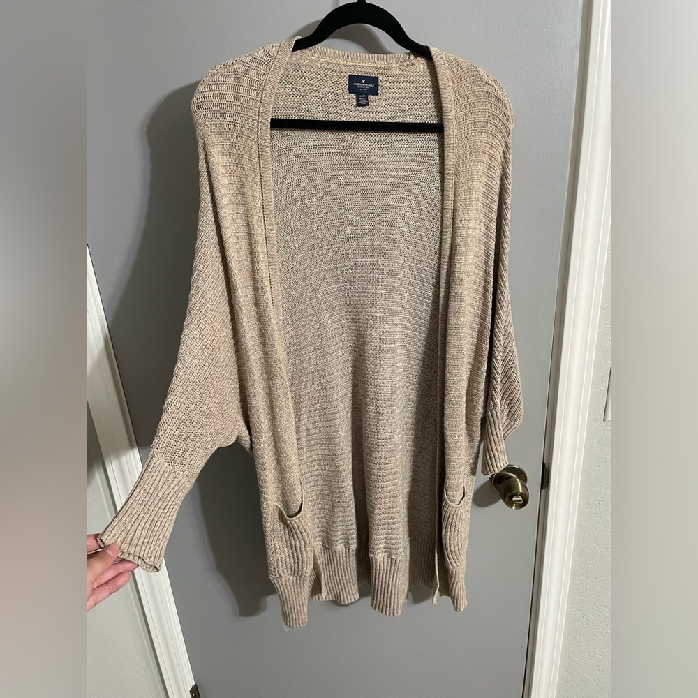 Beige American Eagle Women’s Long Cardigan